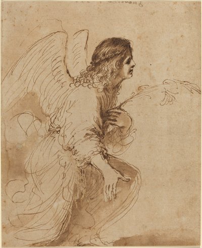 Der Engel der Verkündigung von called Guercino Giovanni Francesco Barbieri