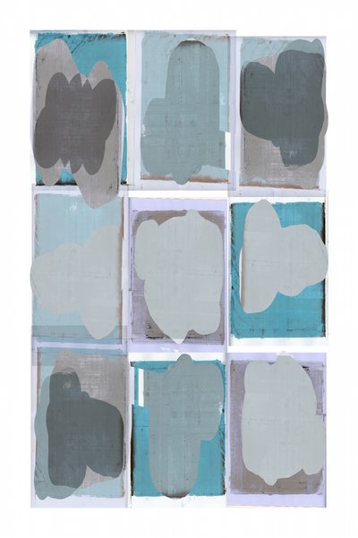 Abstrakte graue blaue Formen von cartissi