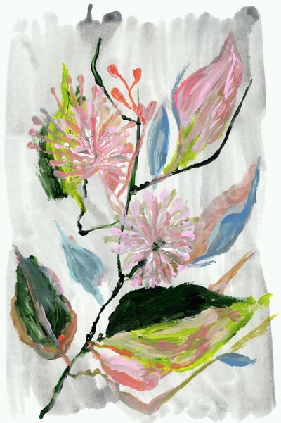 Abstrakte rosa Blüten von cartissi