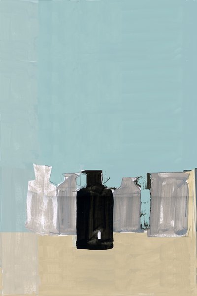 Schwarze Flasche Stillleben von cartissi