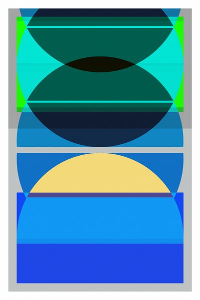 Geometrische Blau-Gelb-Schichten von cartissi