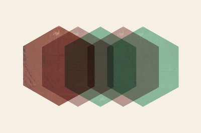Gedämpfte Hexagon-Überlappung von cartissi