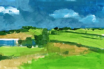 Lebendige abstrakte Landschaft von cartissi