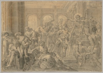 Kopie von Annibale Carraccis St. Roch, der Almosen gibt von copy after Annibale Carracci