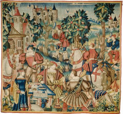 Die Rückkehr von der Jagd von design and cartoon Flemish 16th Century, probably Tournai; woven in Tournai in an undetermined workshop