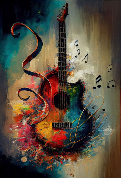 Symphonie in Farbe: Abstrakte Kunst inspiriert von Musik von F. Abderrahim