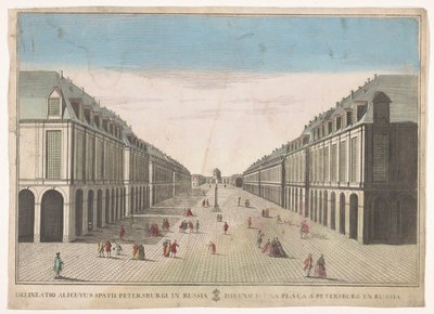 Ansicht eines Platzes in Sankt Petersburg von familie Remondini (attributed to)