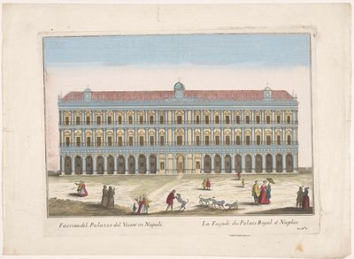 Ansicht des Palazzo Reale in Neapel von familie Remondini (attributed to)