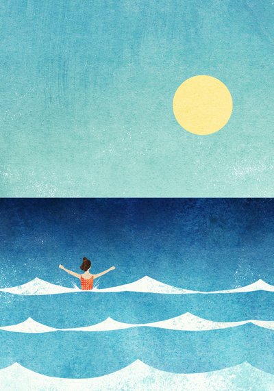Sonniges Ozeanschwimmen von longwayhome