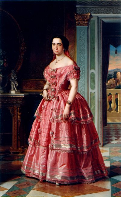 Porträt einer Dame von Angel María Cortellini