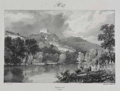 Malerische und romantische Reisen im alten Frankreich. Auvergne: Château Neuf von probably by Antoine Louis Barye