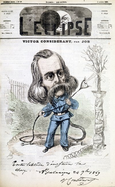 Humoristische Zeichnung über Victor Recital (1808 - 1893) von Job. Titelblatt von „L