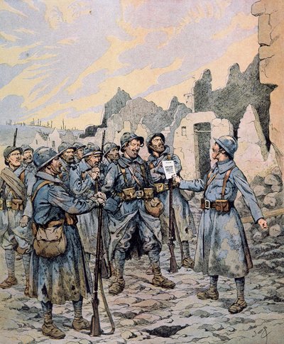 Meuterei in der französischen Armee an der Westfront, April-Mai 1917 von pseudonym for Onfray de Breville Jacques Job