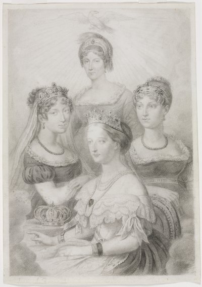 Bonaparte-Frauen von studio of A. W. A. Plâté Studio (Ceylonese)
