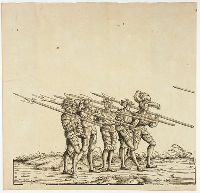 Hellebardenträger, aus dem Triumphzug von Maximilian von the Elder Hans Burgkmair
