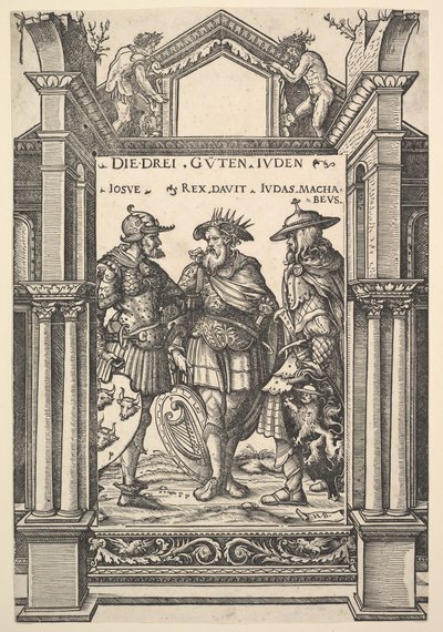 Die drei jüdischen Helden, aus Helden und Heldinnen von the Elder Hans Burgkmair