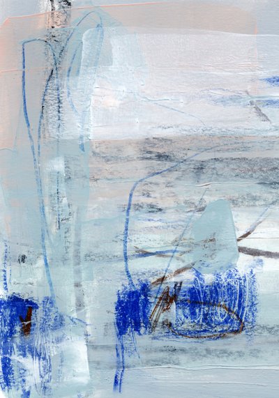 Blauer abstrakter Fluss von uplusmestudio