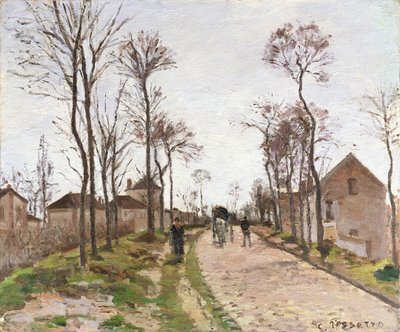 Die Straße nach Saint Cyr in Louveciennes, um 1870 von Camille Jacob Pissarro