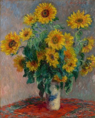 Blumenstrauß der Sonnenblumen, 1881 von Claude Monet