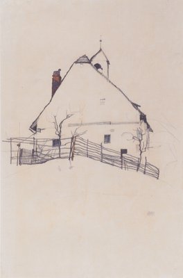 Haus mit Glockentürmchen von Egon Schiele