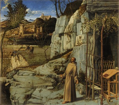 Heiliger Franziskus in der Wüste von Giovanni Bellini