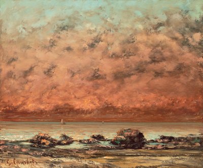 Die schwarzen Felsen in Trouville, 1865-66 von Gustave Courbet