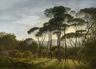 Italienische Landschaft mit Umbrella Pines, 1807 von Hendrik Voogd