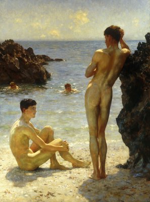 Liebhaber der Sonne, 1923 von Henry Scott Tuke