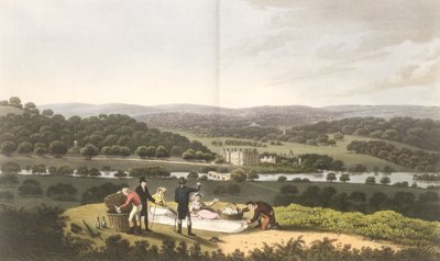 Allgemeine Ansicht von Longleat vom Prospect Hill, von Fragmenten über die Theorie und Praxis von Landscape Gardening, Pub. 1816 von Humphry Repton