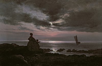 Mutter und Kind am Meer, 1840 von Johan Christian Dahl