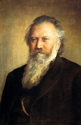 Portrait of Johannes Brahms, 1891 von Ludwig Michalek