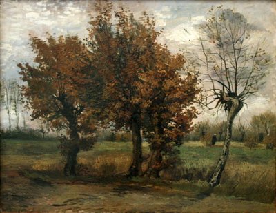 Herbstlandschaft mit vier Bäumen von Vincent van Gogh