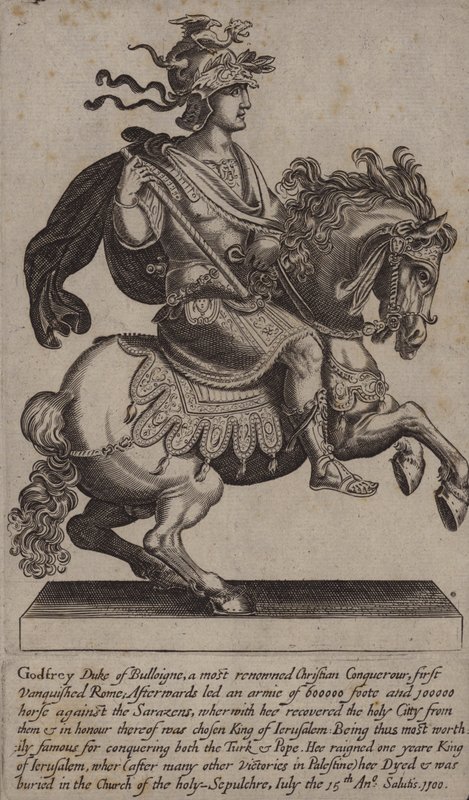 Gottfried von Bouillon, französischer Ritter, Kreuzfahrer und König von Jerusalem von (after) English School