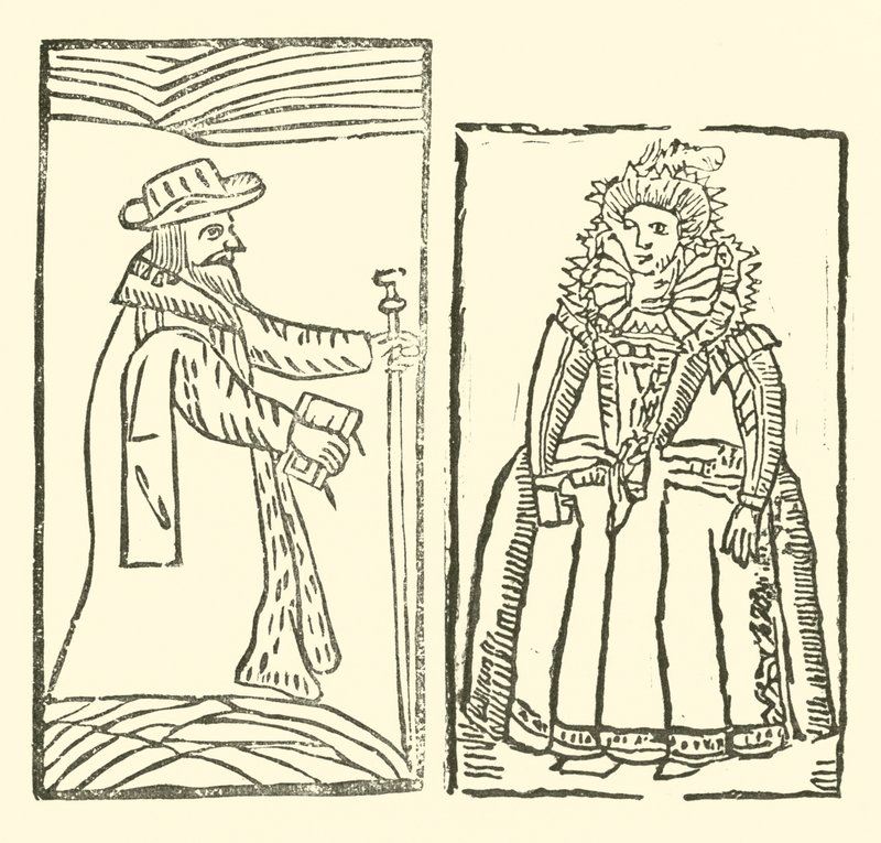 Illustration für The Roxburghe Ballads (Holzschnitt) von (after) English School
