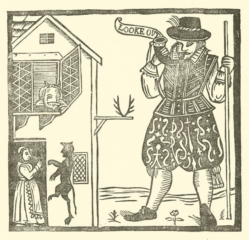 Illustration für The Roxburghe Ballads (Holzschnitt) von (after) English School