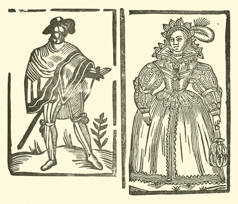 Illustration für The Roxburghe Ballads (Holzschnitt) von (after) English School