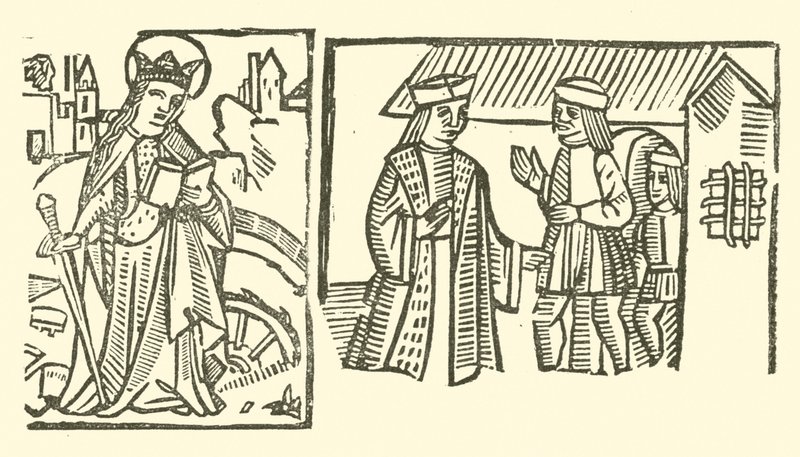 Illustration für The Roxburghe Ballads (Holzschnitt) von (after) English School