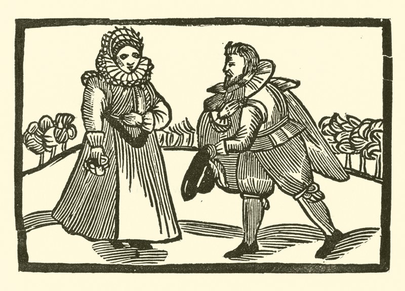 Illustration für The Roxburghe Ballads (Holzschnitt) von (after) English School