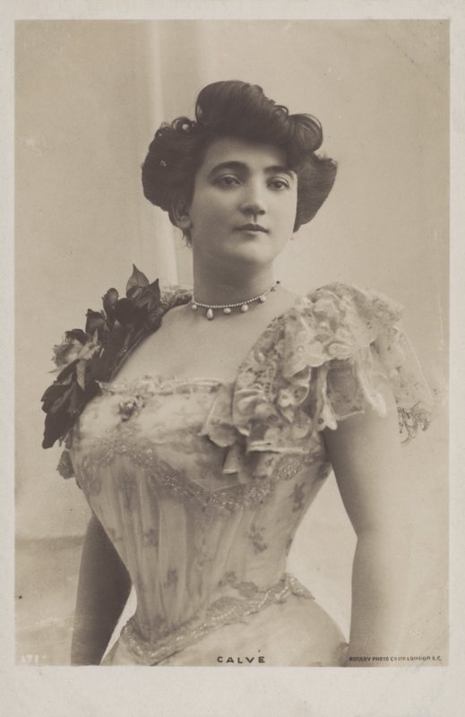 Emma Calvé, französische Opernsängerin (s/w Foto) von (after) English photographer
