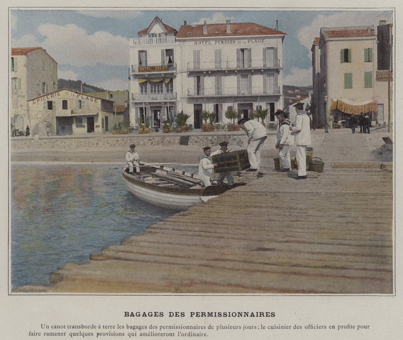 Gepäck der Urlauber (farbiges Foto) von (after) French Photographer