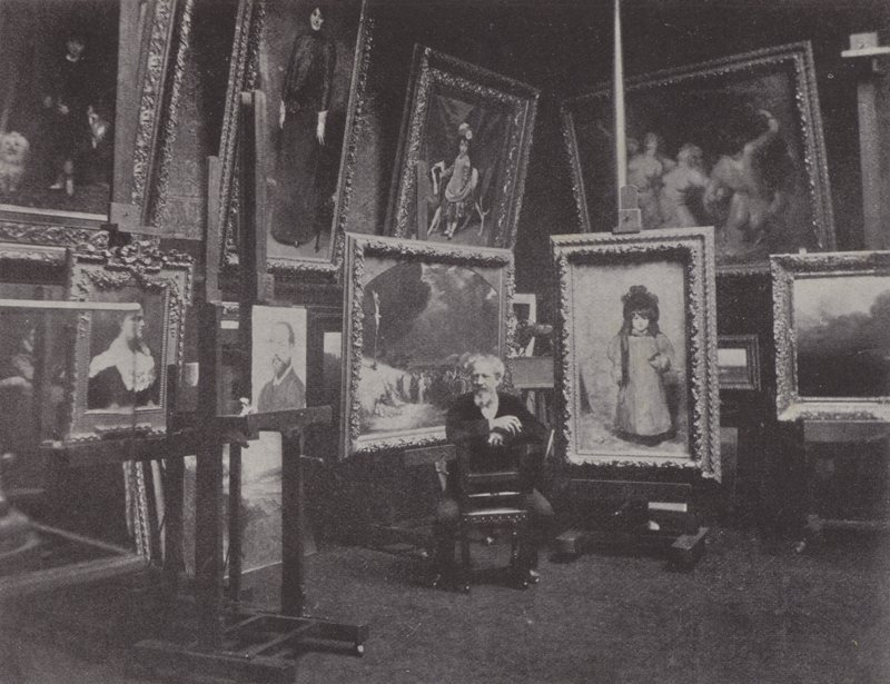 Der französische Maler Carolus-Duran in seinem Atelier von (after) French Photographer