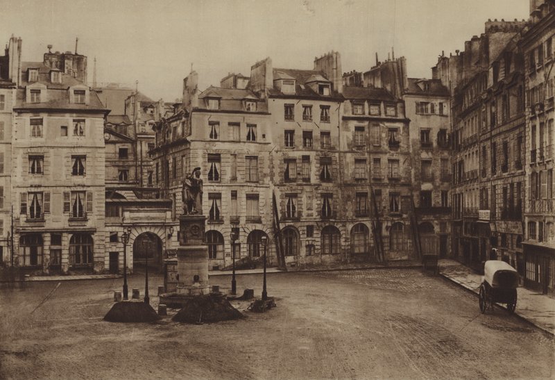 Der Place Dauphine, teilweise abgerissen im Jahr 1875 von (after) French Photographer