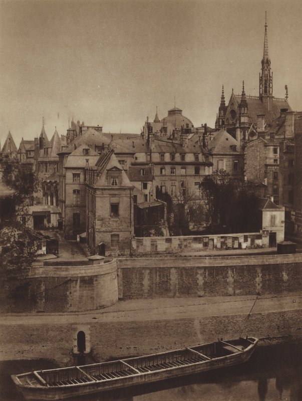 Der Justizpalast, gesehen vom Quai des Orfevres im Jahr 1862 von (after) French Photographer