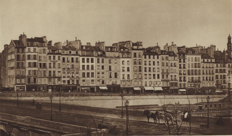 Quai Le Pelletier um 1855, jetzt Teil des Quai de Gesvres von (after) French Photographer
