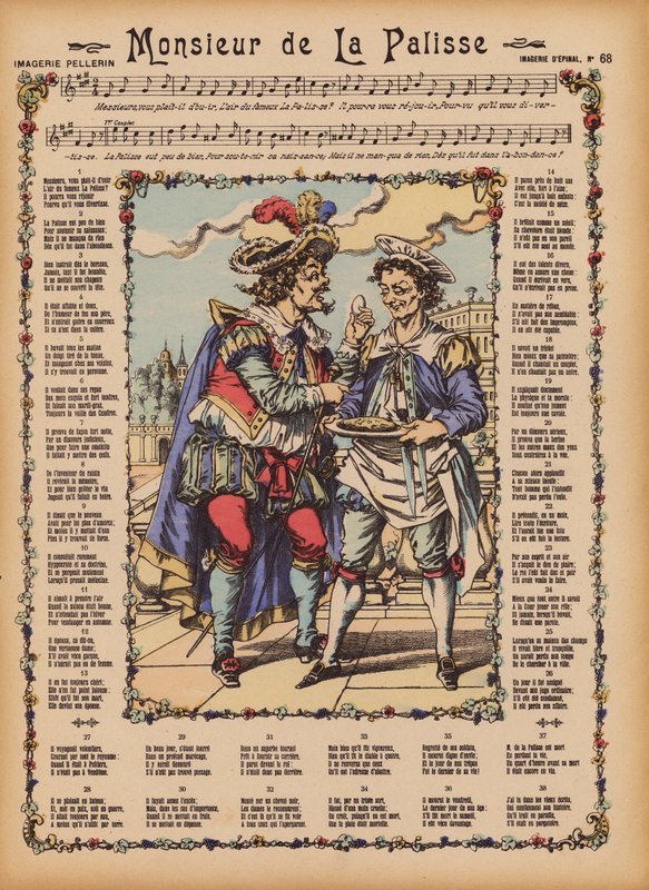 Monsieur de la Palisse (farbige Gravur) von (after) French School