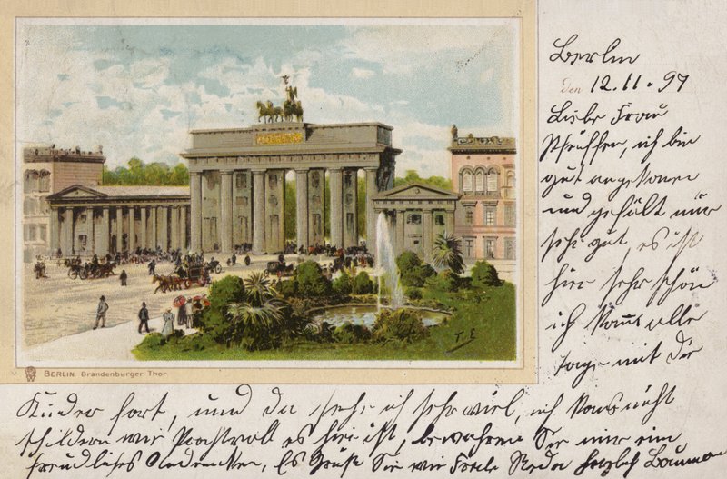 Berlin, Brandenburger Tor (Farblithographie) von (after) German School