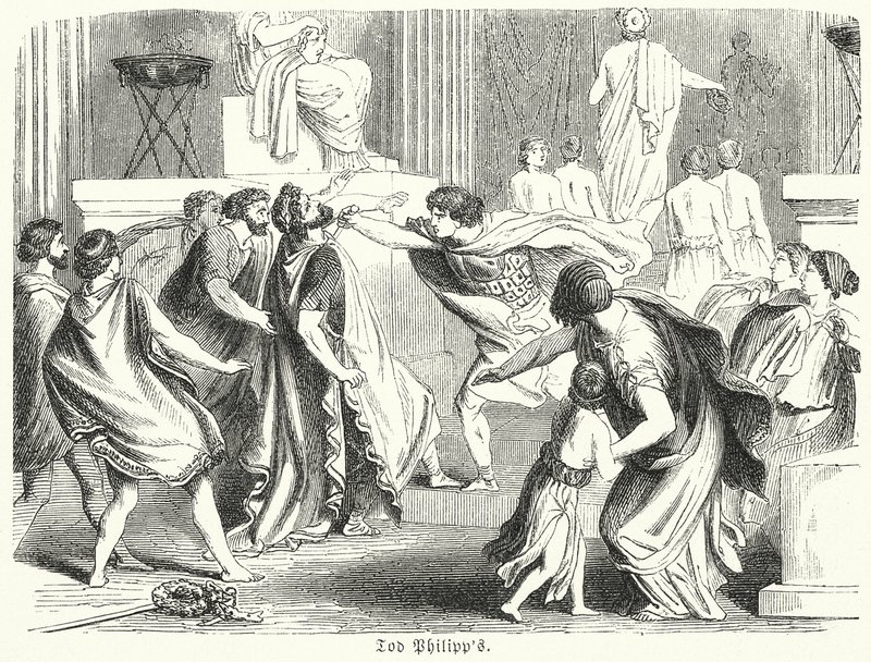 Tod von Philipp II. von Makedonien von (after) German School