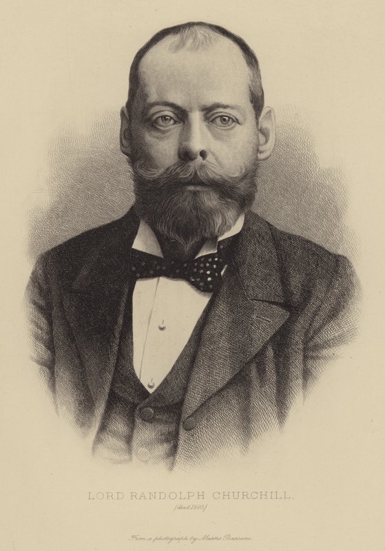 Lord Randolph Churchill, gestorben 1895 von English School