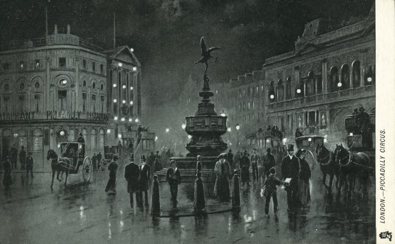Shaftesbury Memorial Fountain, Piccadilly Circus von English School