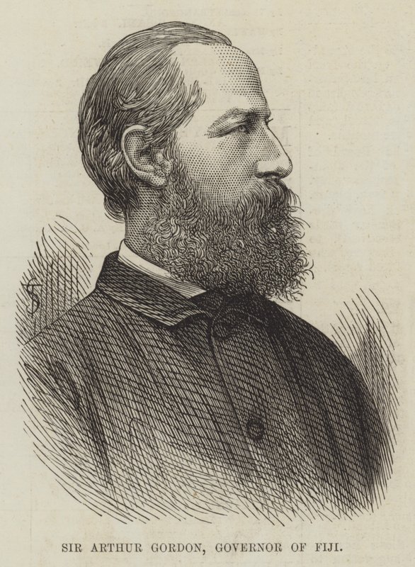 Sir Arthur Gordon, Gouverneur von Fidschi von English School